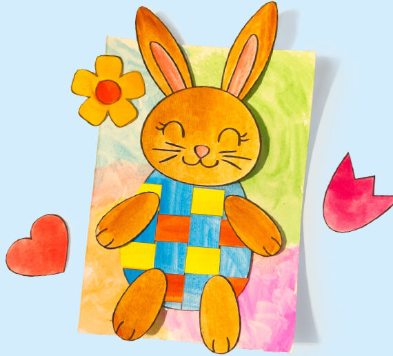 Flechthasen und Flechtküken basteln für Ostern