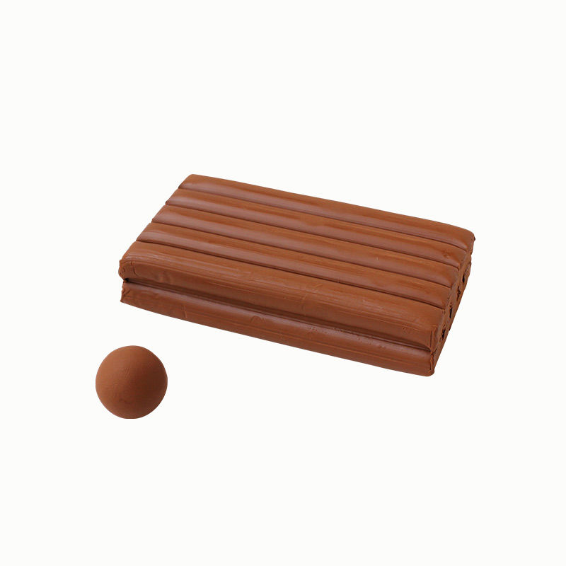 Knete, 250 g Block, weiß Braun