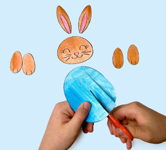 Flechthasen und Flechtküken basteln für Ostern