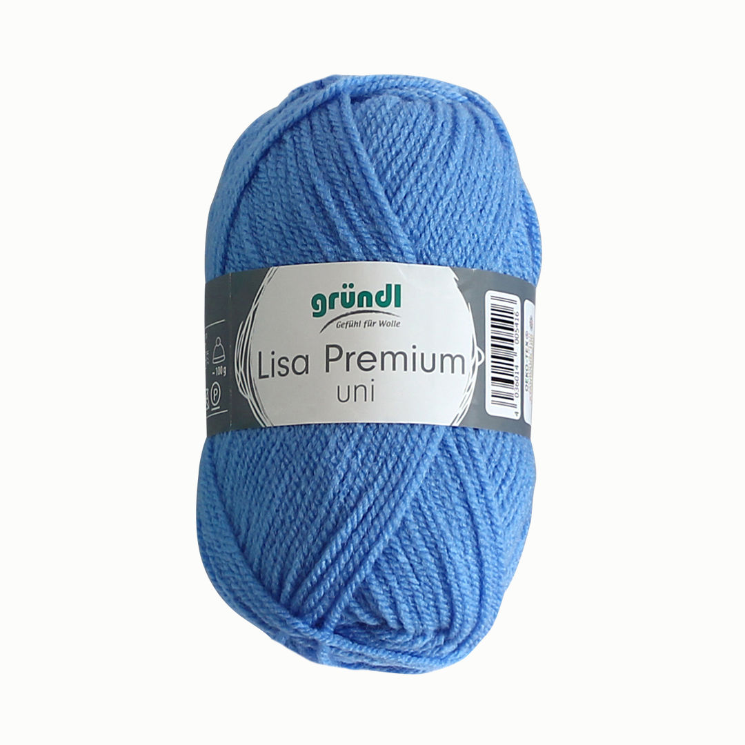 Wolle, 50 g Knäuel, schwarz Hellblau