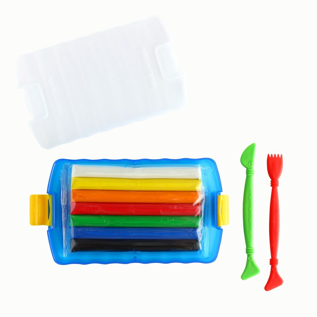 Knete-Sortiment, 14 Stangen + 2 Werkzeuge