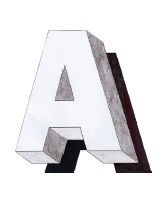 Schwebender Buchstaben A -Schritt fuer Schritt
