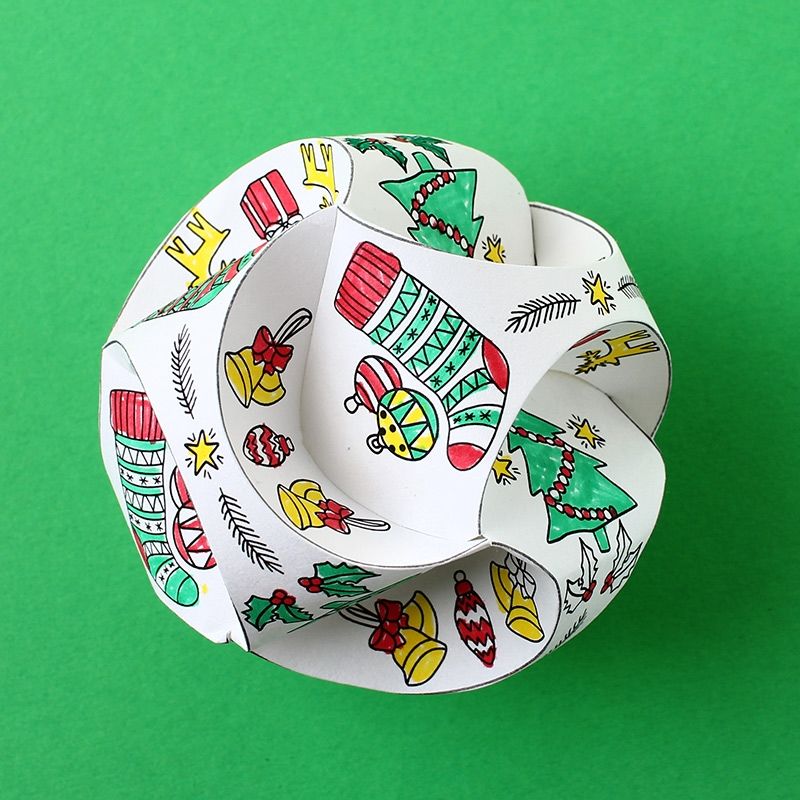 Weihnachtskugeln aus Papier PDF