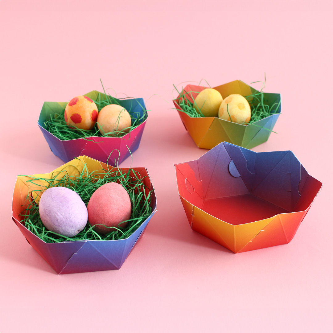 Bunte Osterkörbchen, 6er Set