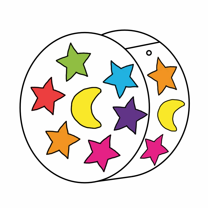 Sonne-, Mond- und Sterne-Laterne