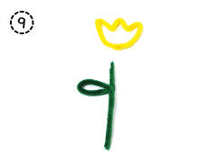 Tulpe aus Pfeifenputzern biegen