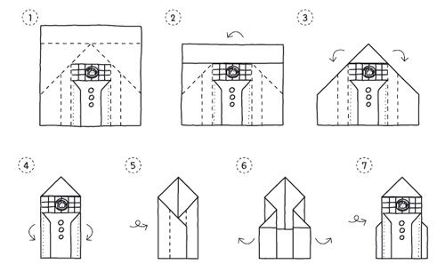 Origami-Fahrzeuge falten