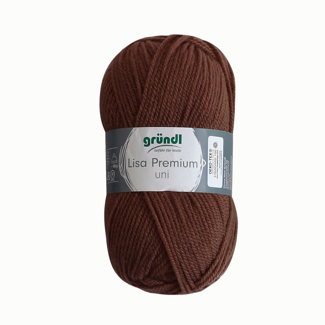 Wolle, 50 g Knäuel, schwarz Mittelbraun