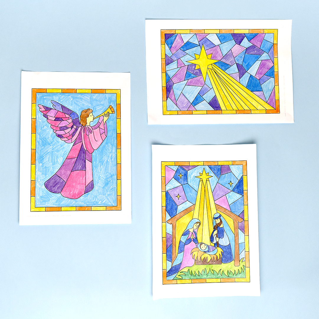 Buntglas-Fensterbilder – Weihnachten PDF
