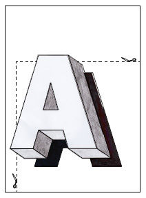Schwebende Buchstaben ausmalen