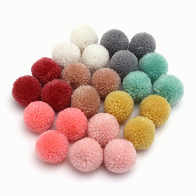 Pompon-Set, Pastell Mix