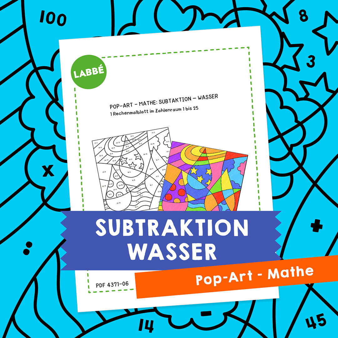 Homeschooling - Pop-Art – Mathe Subtraktion: Wasser PDF