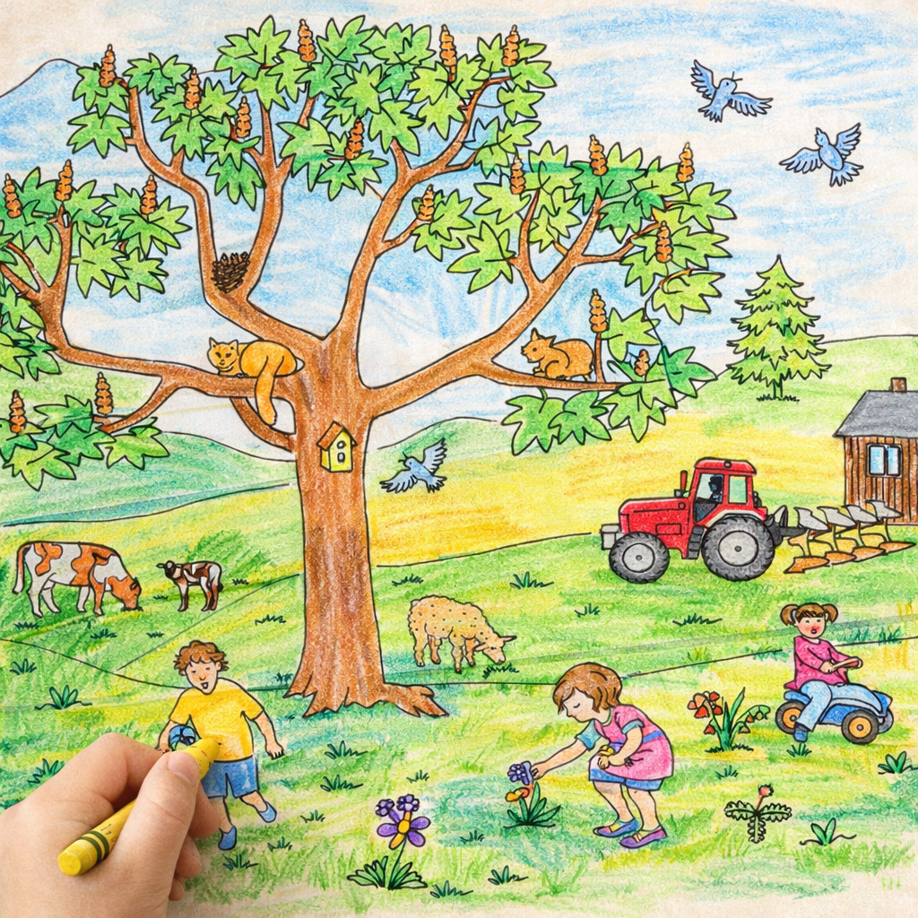 Wimmelbild - Frühling PDF