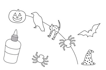 Halloween-Papierketten basteln mit Kindern