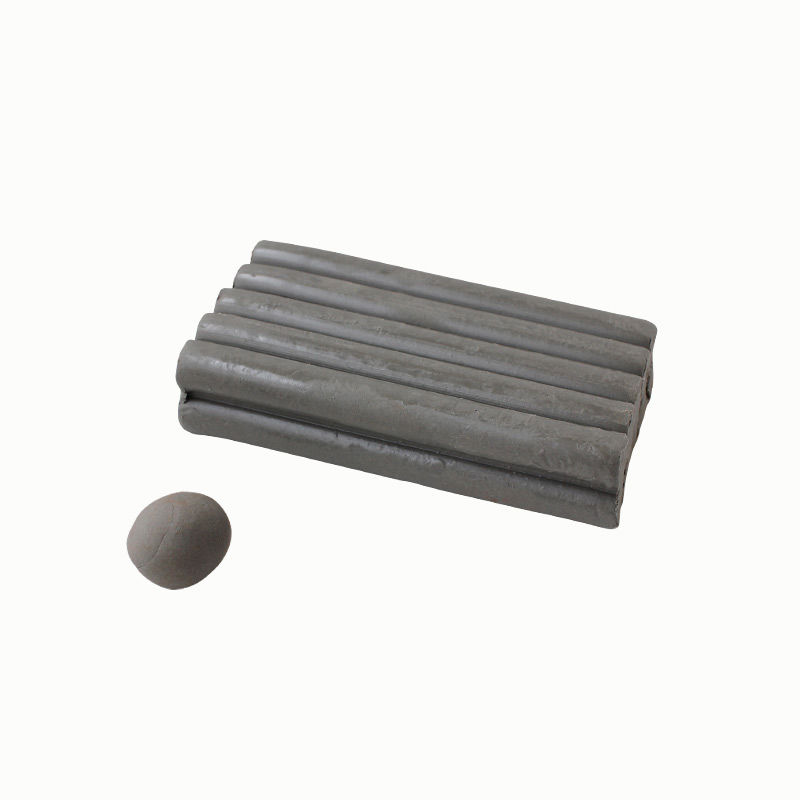 Knete, 250 g Block, weiß Grau