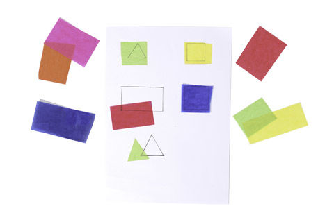 Bauklötzchen-Laterne basteln mit Transparentpapier