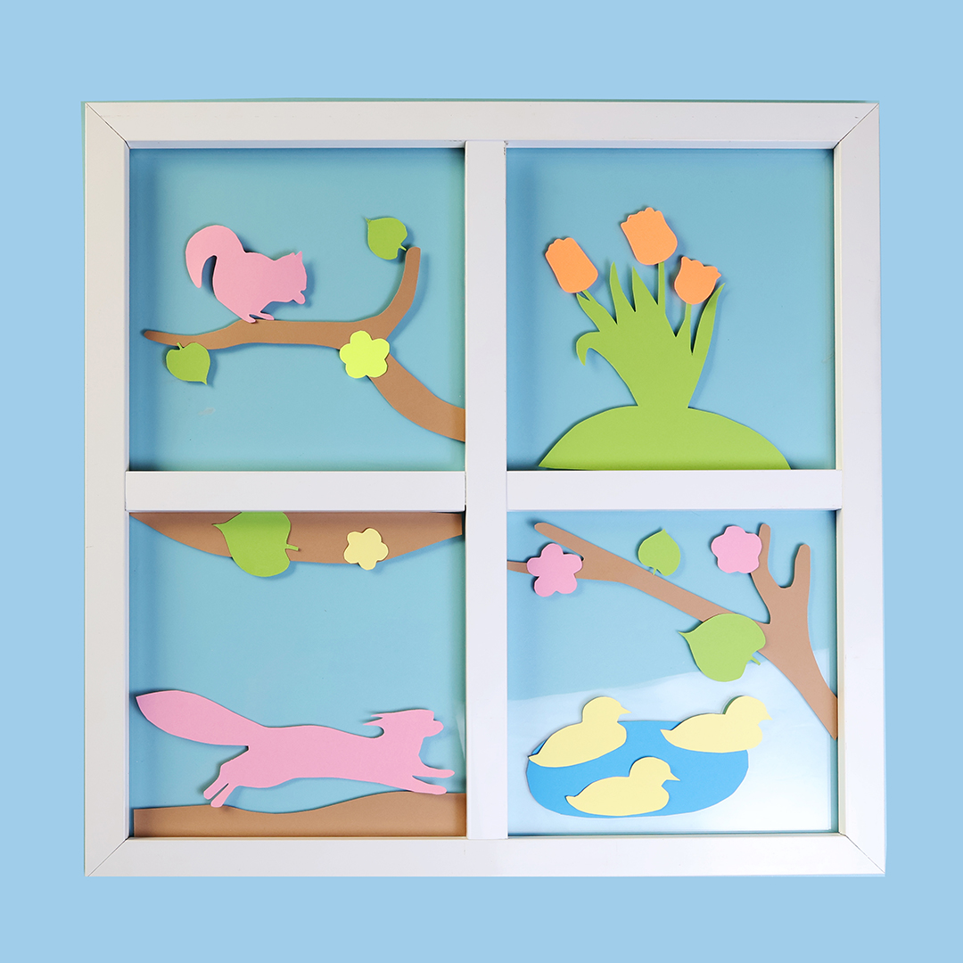Frühling-Fensterbild basteln