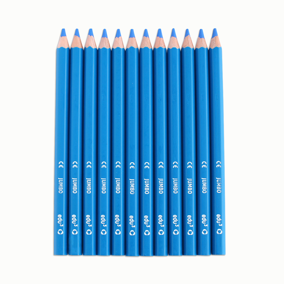 Jumbo Hex, 12 Stifte, blau Hellblau