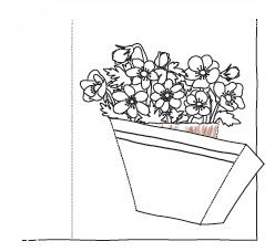 Anleitung - Blumentöpfe mit Blumen zum Ausmalen