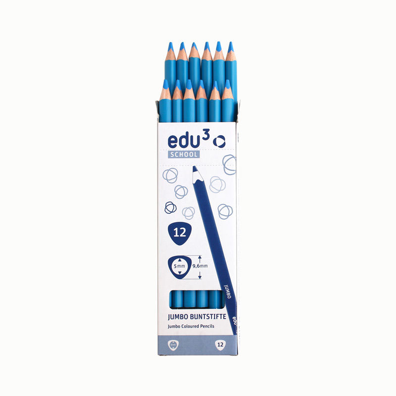 Jumbo Tri, 12 Stifte, blassrosa Hellblau