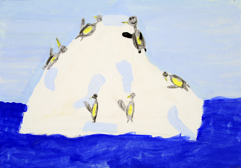 Pinguine auf dem Eisberg von Lena (8)