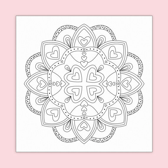 Klassenposter - Herz-Mandala