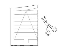 Tannenbäume aus Papier flechten