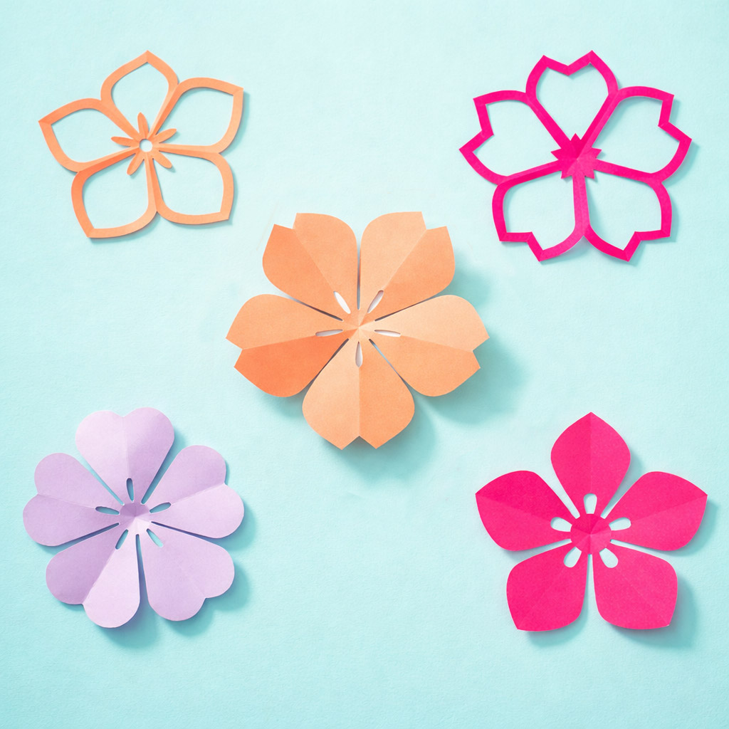 Wie man schöne japanische Kirschblüten ausschneidet