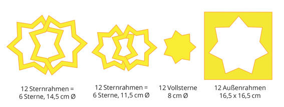 Anleitung Goldsterne basteln für Weihnachten