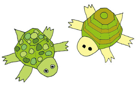 Schildkröten aus Eierkartons basteln