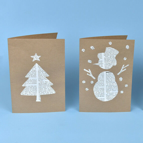 Newspaper Christmas Cards