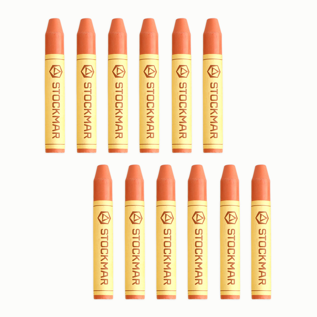 Stockmar-Wachsmalstifte, 12er Pack, zinnoberrot Blassrosa