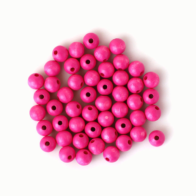 Holzperlen 10 mm, 50 Stück