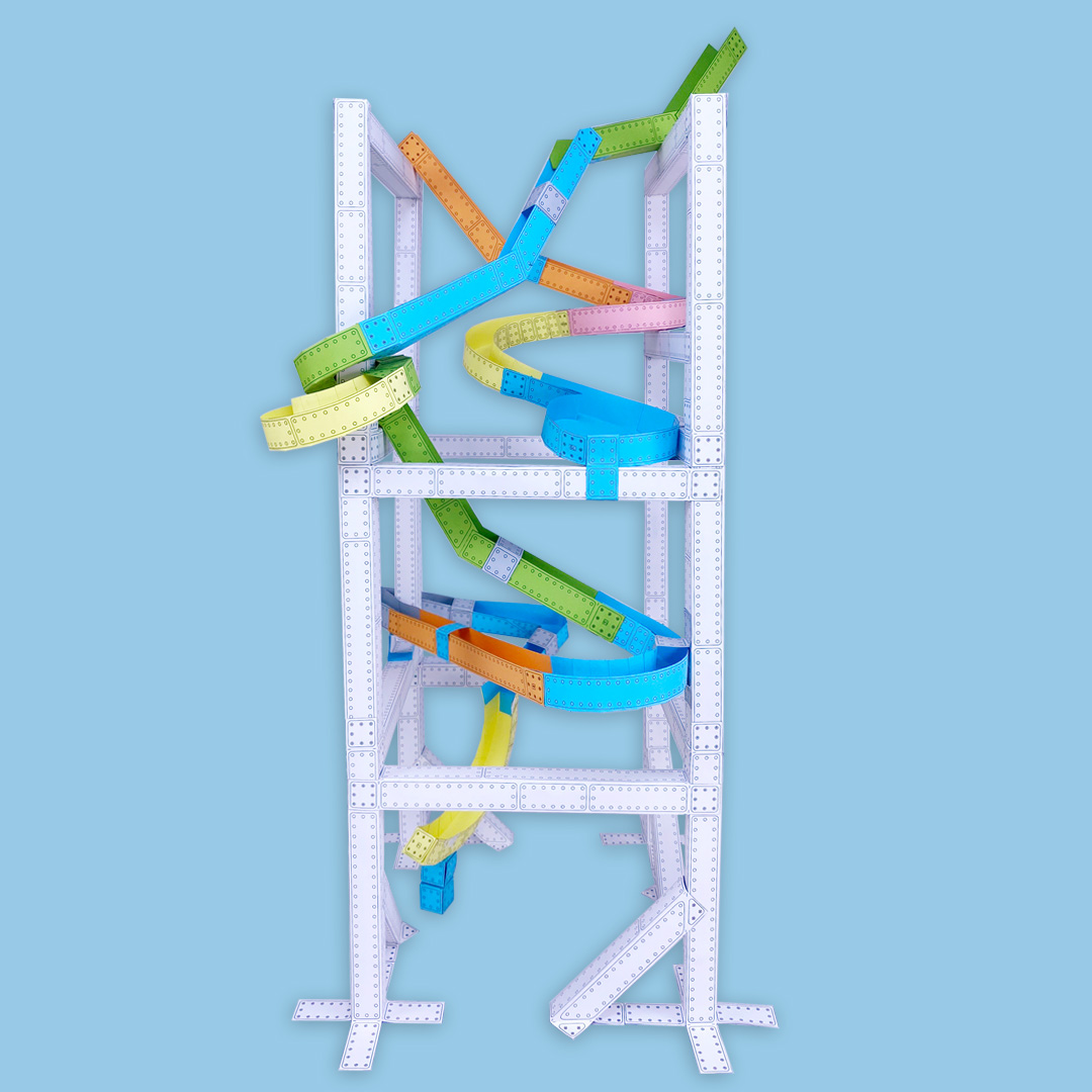 DIY Kugelbahn aus Papier: Anleitung & Vorlagen zum Herunterladen