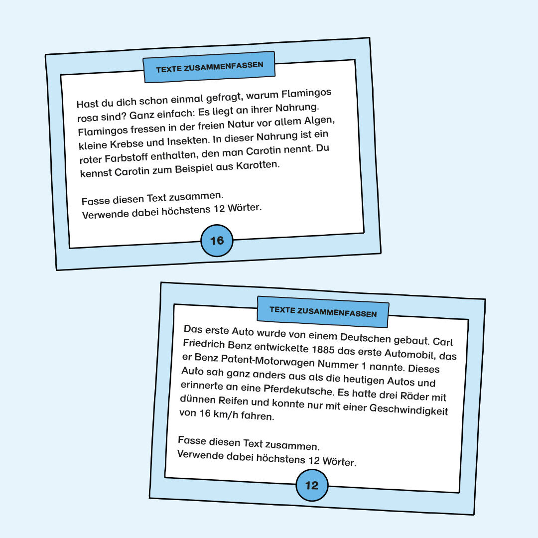 Formulier mal! Texte zusammenfassen PDF