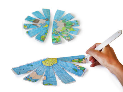 3D-Globus aus Papier basteln