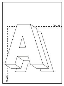 Schwebende Buchstaben ausmalen