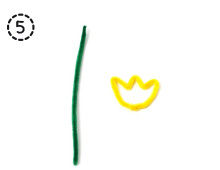 Tulpe aus Pfeifenputzern biegen
