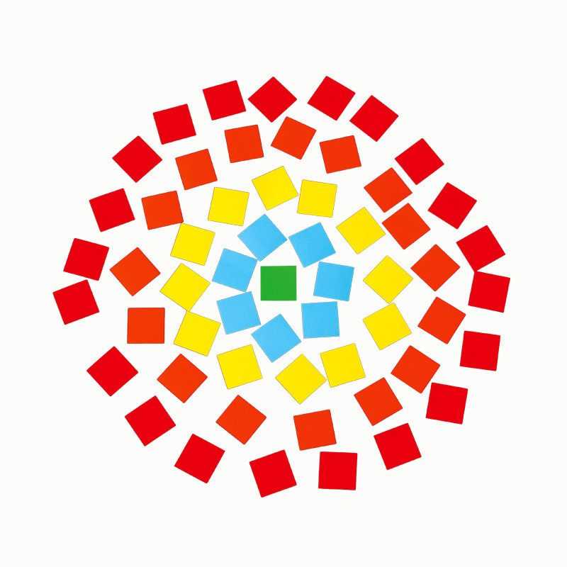 Papiermosaik, 10.000 Stück