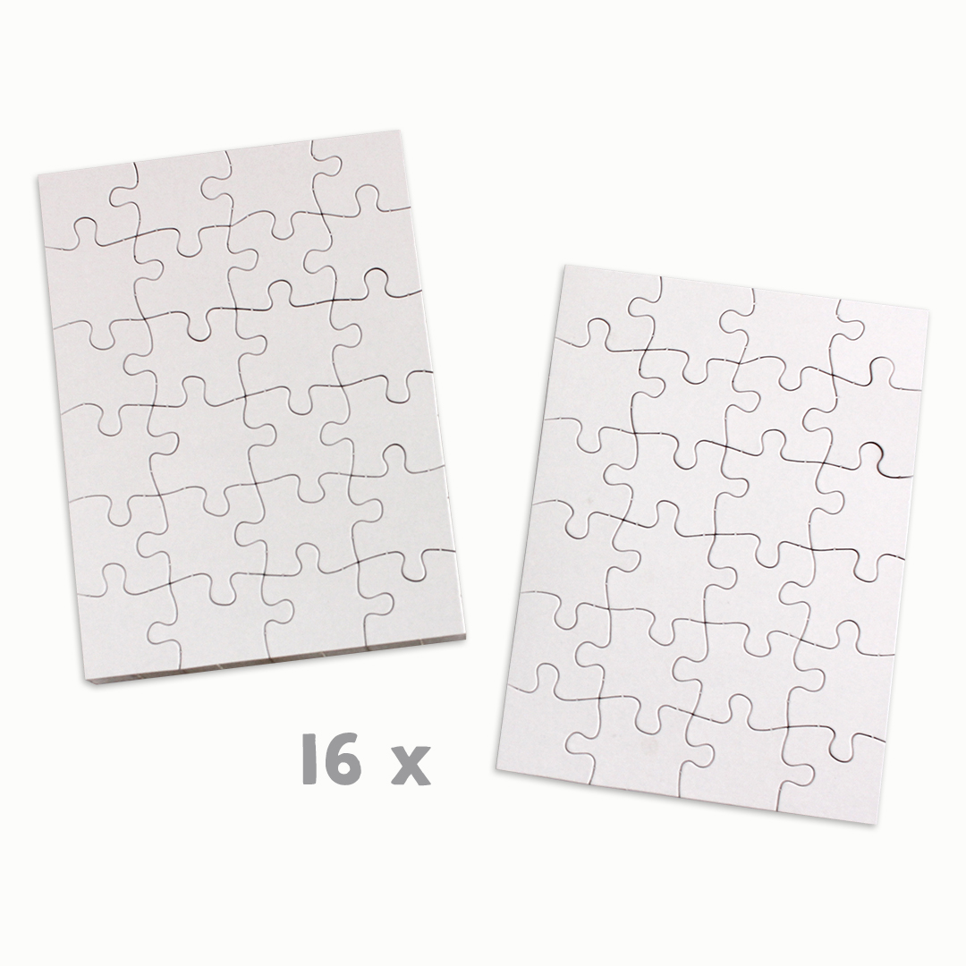 Blanko-Malpuzzle, 16 Stück
