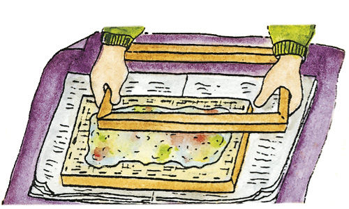 Anleitung: Papierschöpfen mit dem Papierschöpfrahmen