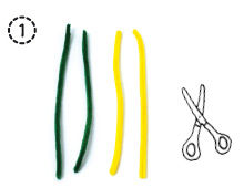 Tulpe aus Pfeifenputzern biegen
