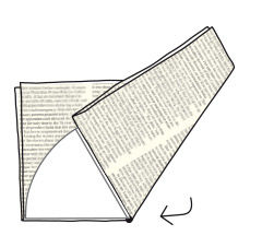 Anleitung für Eiskristalle aus Zeitungspapier
