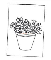 Anleitung - Blumentöpfe mit Blumen zum Ausmalen