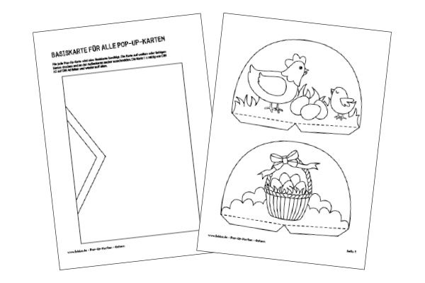 Pop-Up-Karten für Ostern basteln