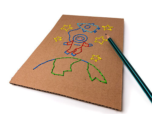 Anleitung Stickbilder - Astronauten sticken