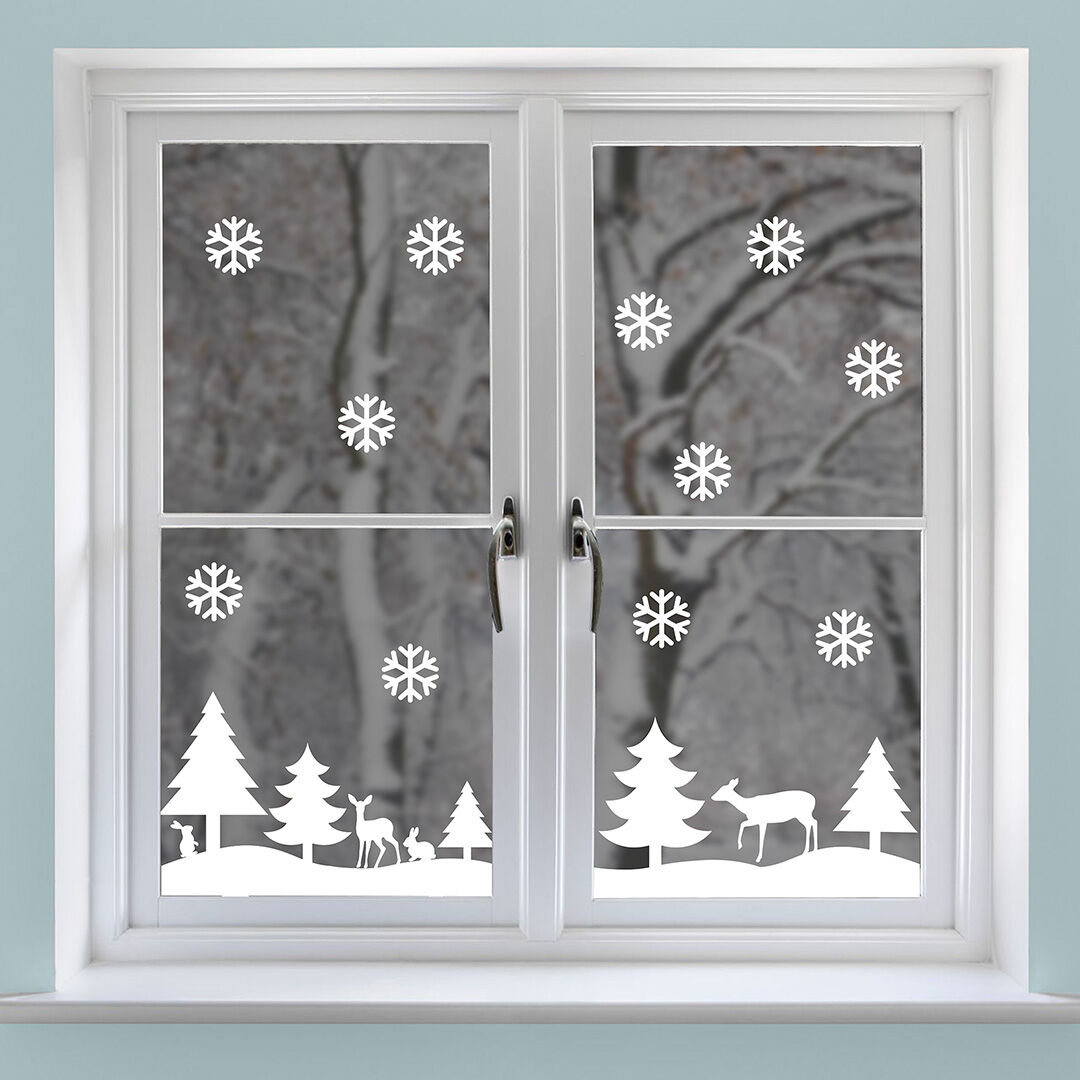 Schneelandschaft-Fensterbild PDF