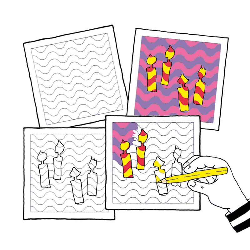 Op-Art-Weihnachtskarten
