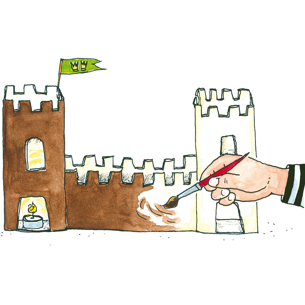 Schloss aus Milchkartons basteln: Recyceln und kreativ sein