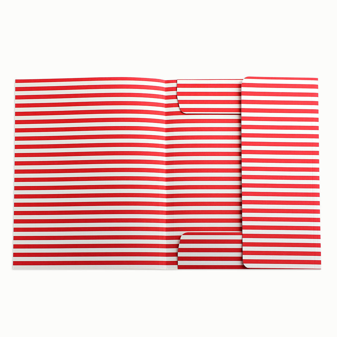 Sammelmappe rot-weiß gestreift, A4